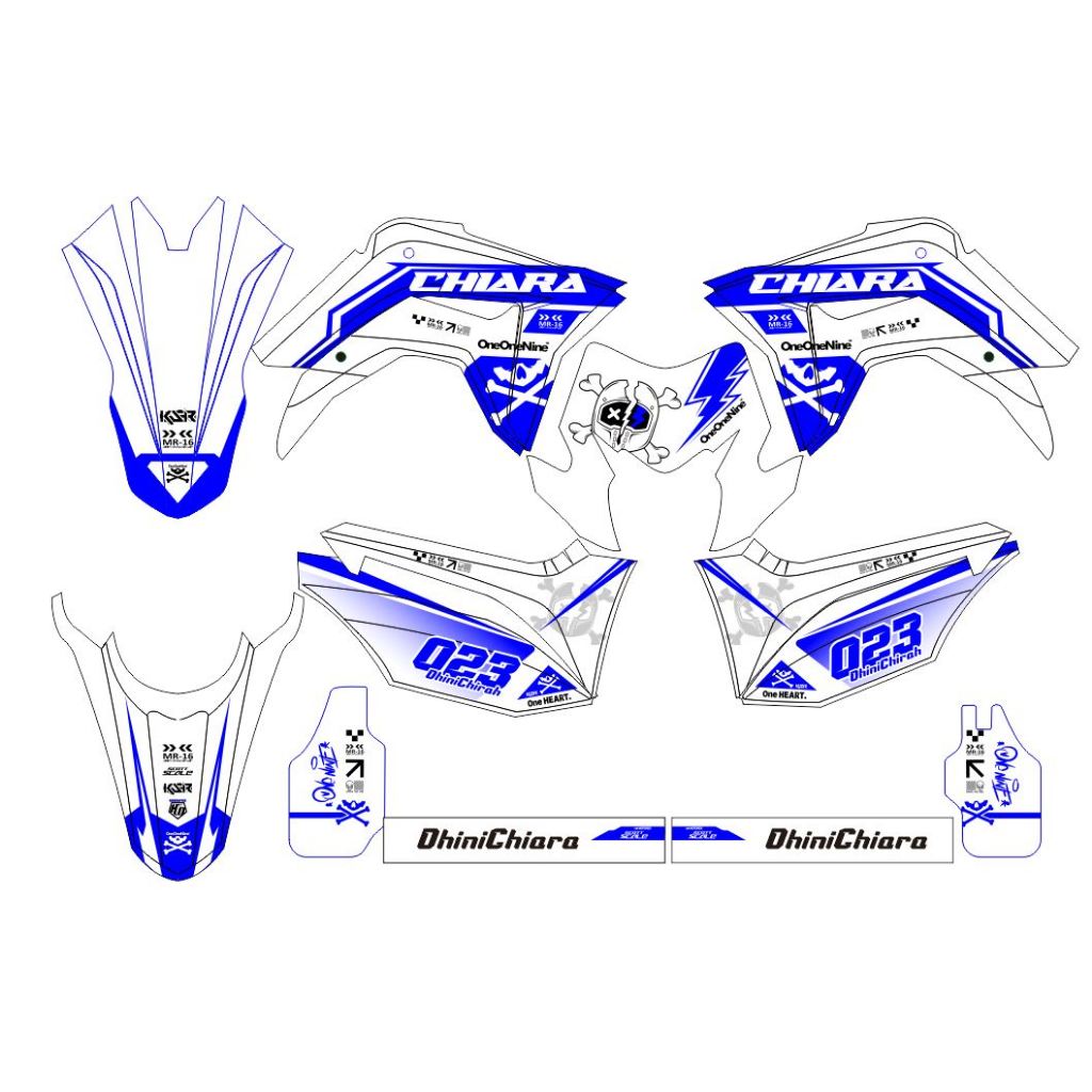 Decal setiker CRF 150L stiker motor CRF 150L MOTIF simpel putih kombinasi merah