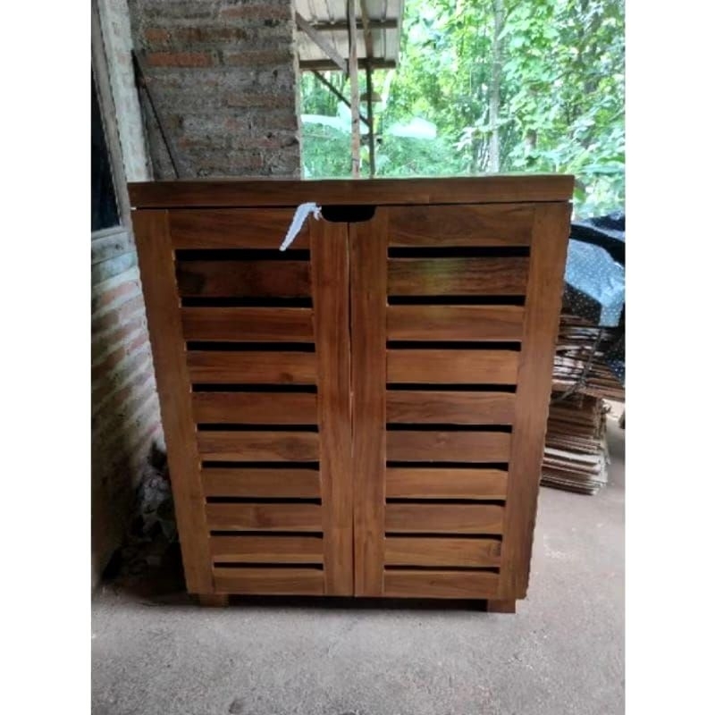 lemari rak sepatu kayu jati lemari penyimpanan lemari minimalis kayu jati lemari kayu jati