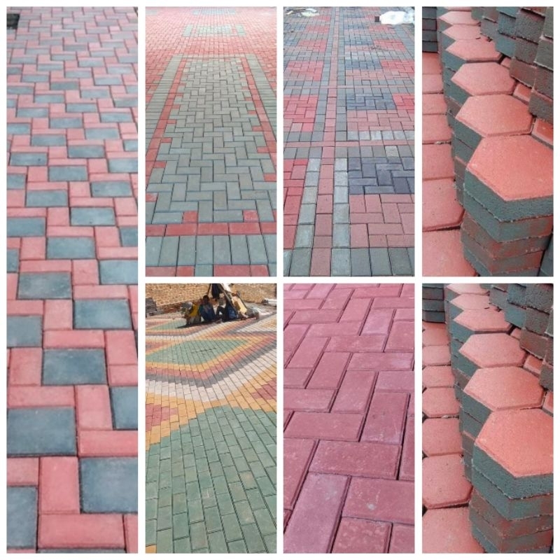 Paving Block 3D Warna warni