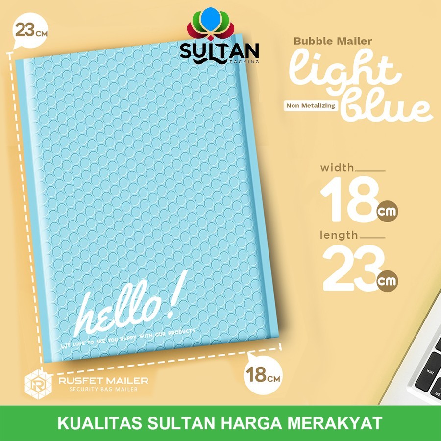 

AMPLOP BUBBLE MAILER SKY BLUE PREMIUM 18x23cm TERMURAH SATUAN