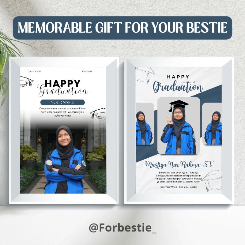 Kado Wisuda/Kado Semhas/ Kado Perpisahan/Foto Custom + Bingkai 4R