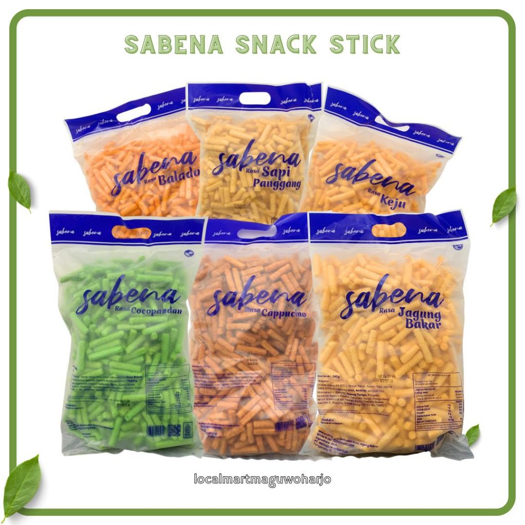 

Sabena Snack Stick Stik Kemasan Bag Jumbo Cemilan Jagung Balado Sapi Panggang