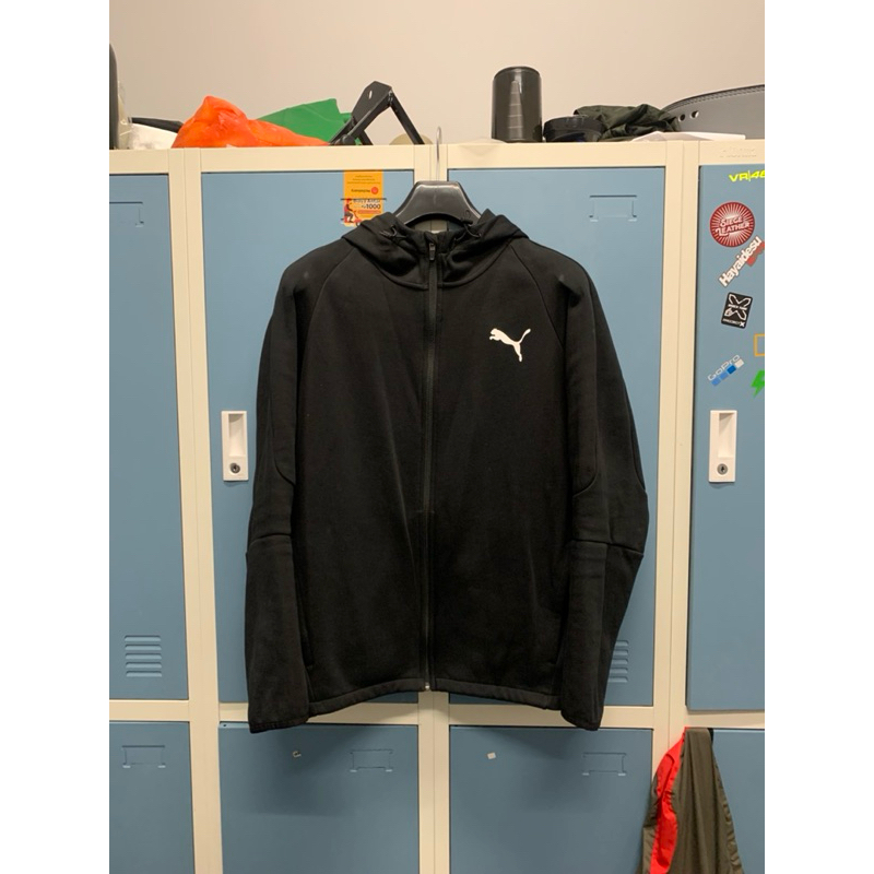 Puma Evostripe Jaket Hoodie Full Black Second Original