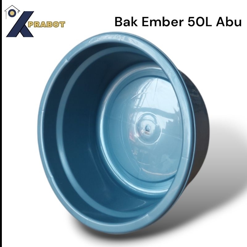 Bak Ember bulat 50 Liter Abu abu - Kprabot / bak USA 24 / bak ikan / ember ikan / bak ember bulat / 