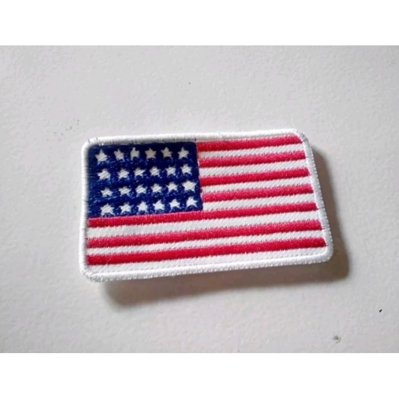 patch bordir bendera usa kualitas bagus rapi pas untuk dipasang di jacket army parka di topi