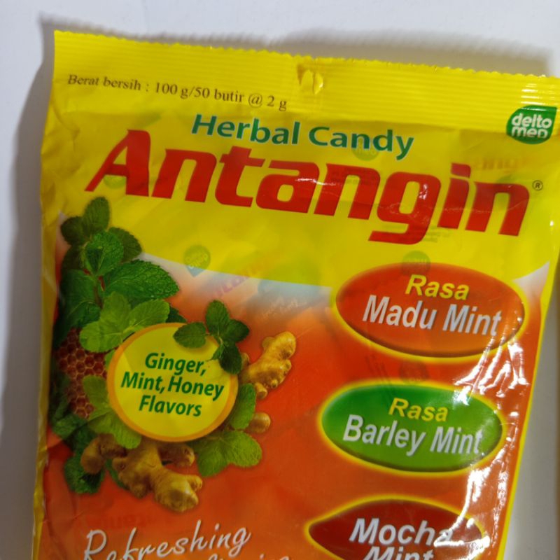 

Permen Herbal Antangin kemasan 1 pack isi 50 butir rasa madu mint