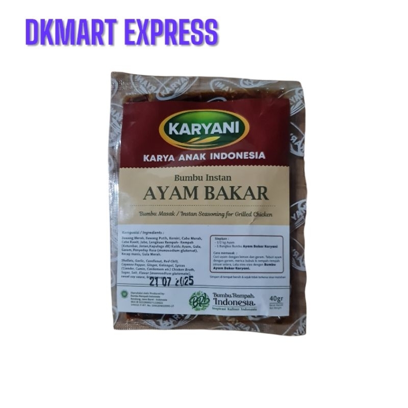 

Karyani bumbu instan ayam bakar 40 gr