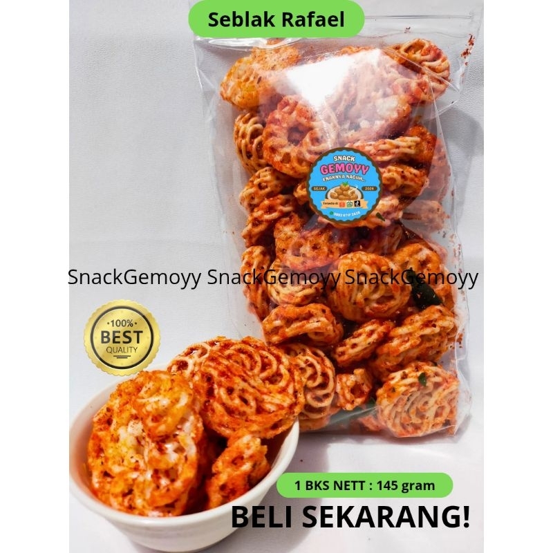 

TERLARIS KERUPUK SEBLAK RAFAEL PEDAS GURIH 150 gram