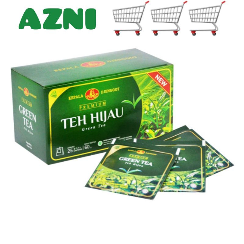 

KEPALA DJENGGOT PREMIUM Teh Hijau 25 pcs