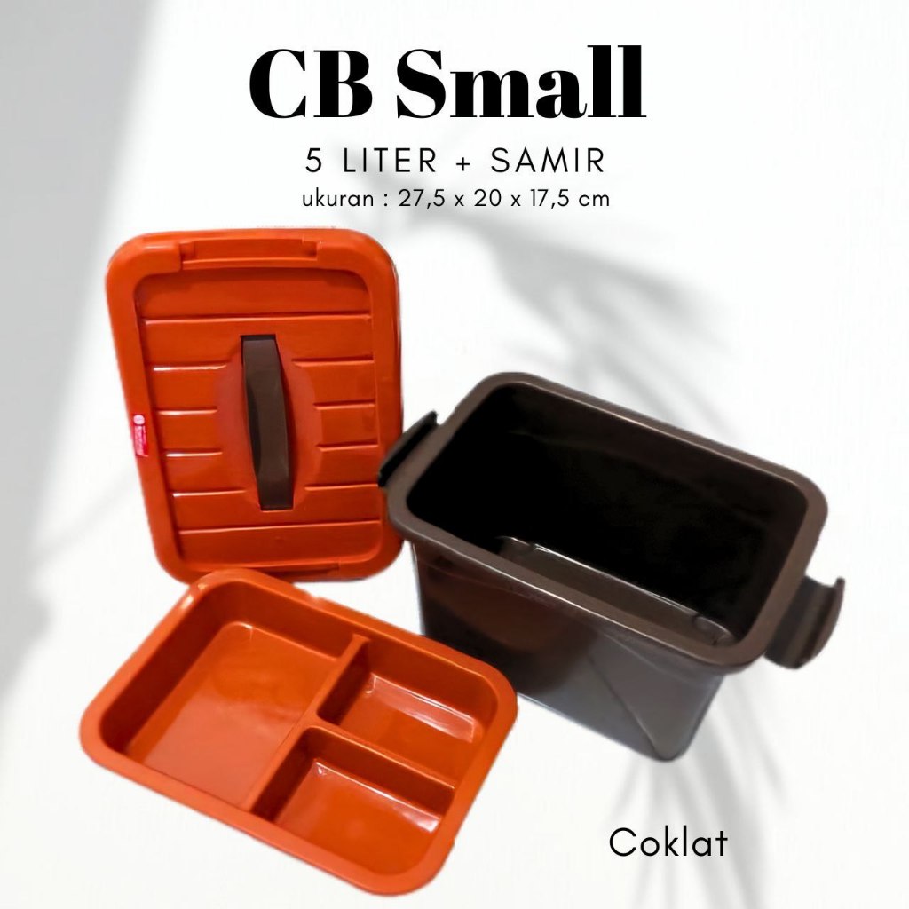 Container Box Serbaguna - CB Small 5 Liter Box Plastik Hajatan Coklat