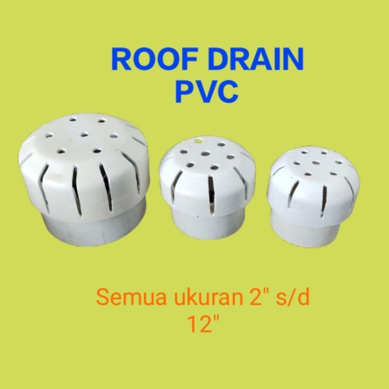 Roof drain pvc 5 inchi / corong saringan talang 5" inchi