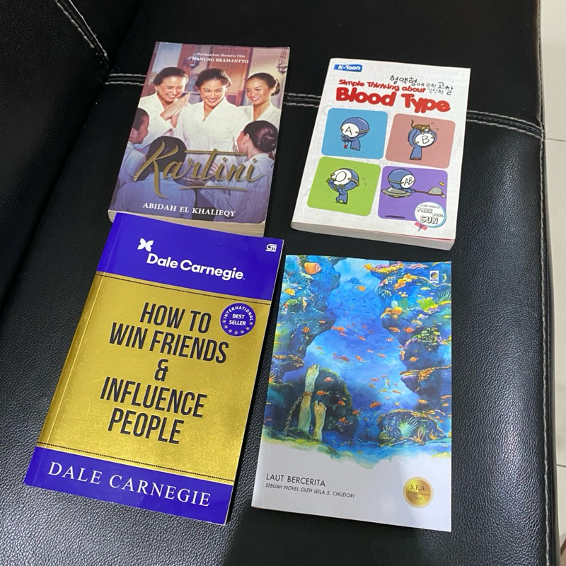 PRELOVED BUKU ORI [Laut Bercerita, How to Win Friends & Influence People, Kartini, Blood Type]