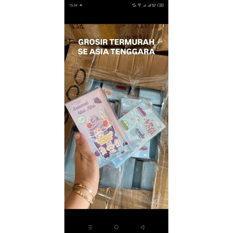 Amplop Lebaran Idul Fitri Panjang Isi 50pcs/ Angpao Lebaran Idul Fitri Motif Islamiah