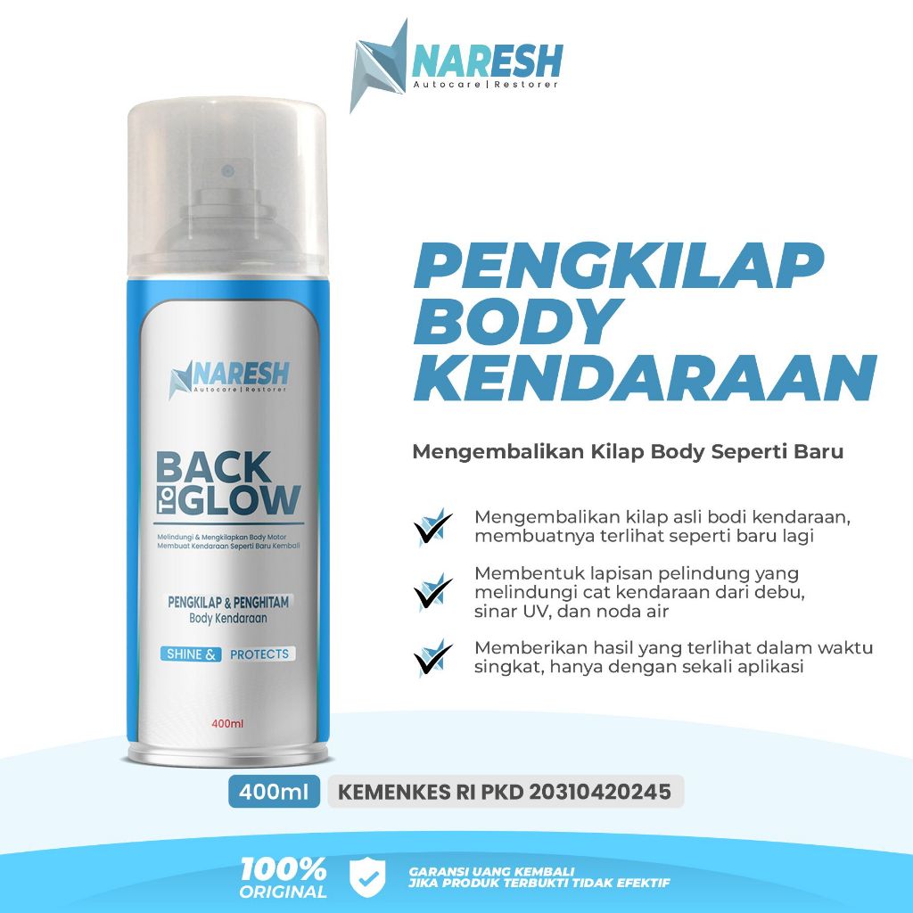 Naresh Pengkilap Body Motor Penghitam Body Motor Permanen