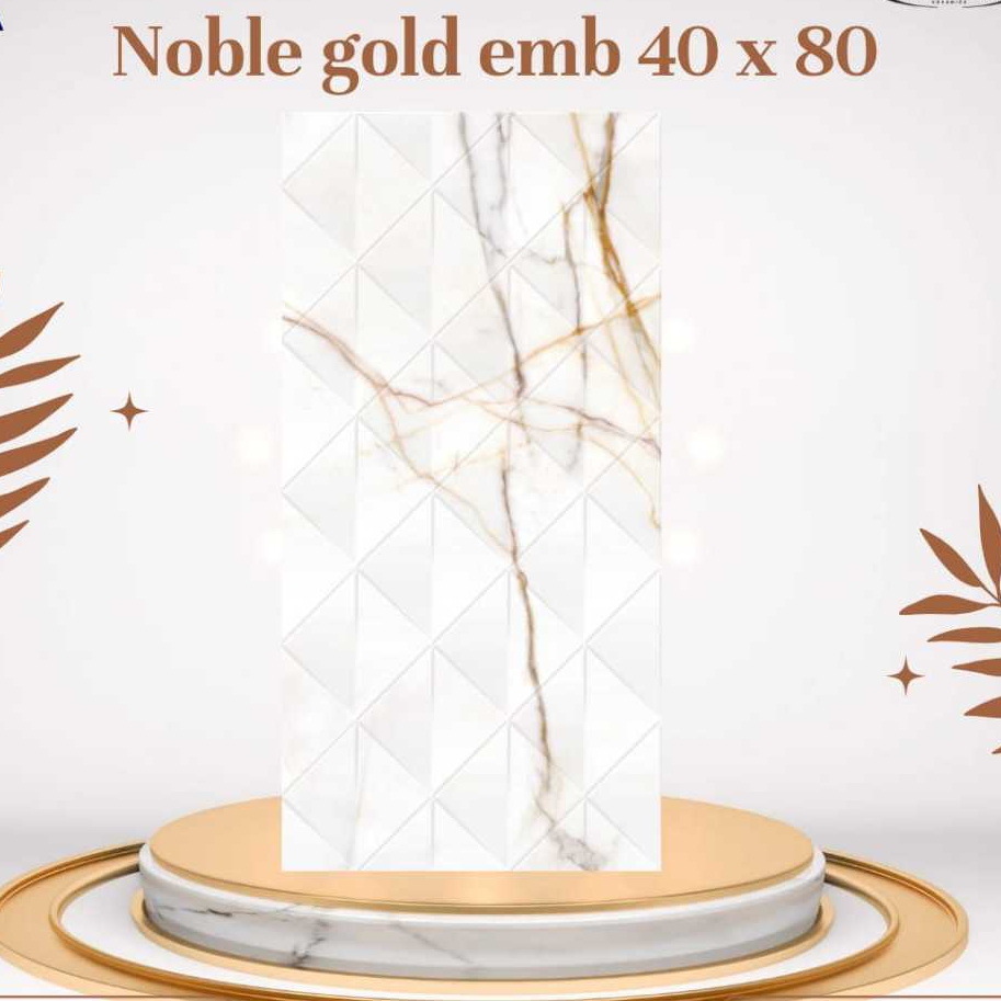 KERAMIK DINDING GLOSSY EMB NOBLE GOLD EMB 40 X 80 PLATINUM