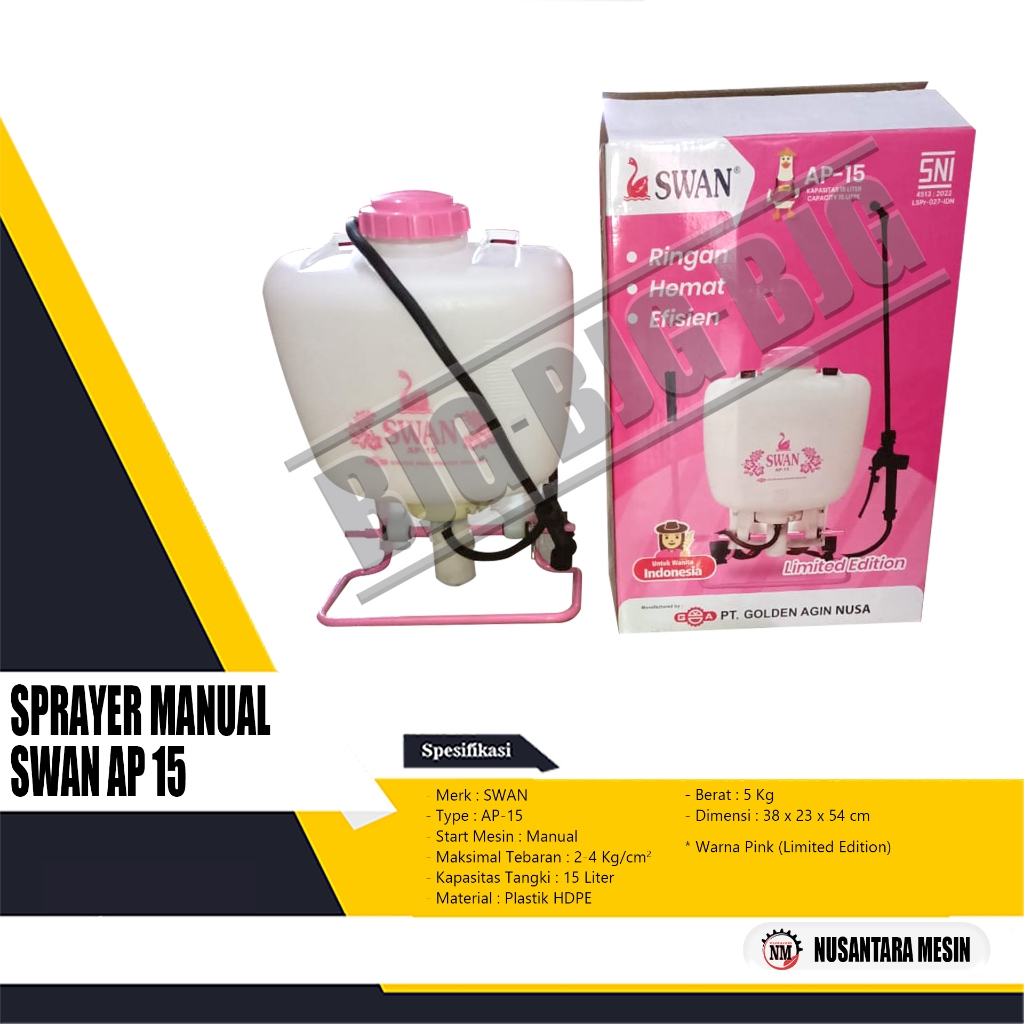 ALAT SEMPROT HAMA / SPRAYER MANUAL SWAN AP 15 LITER