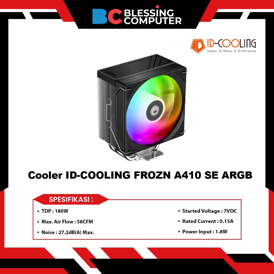 Cooler ID-COOLING FROZN A410 SE ARGB CPU Cooler / Fan Processor / Kipas Processor