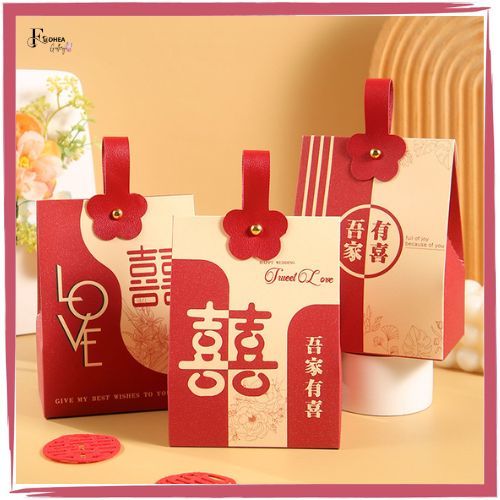 

FDG Paper Bag Sangjit / Goodie bag Wedding / Paperbag Souvenir Merah / Kotak Permen PP47