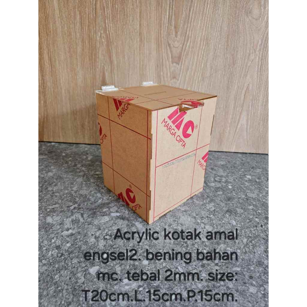 

Akrilik box MC bening kotak undian kotak saran kotak amal ACRYLIC