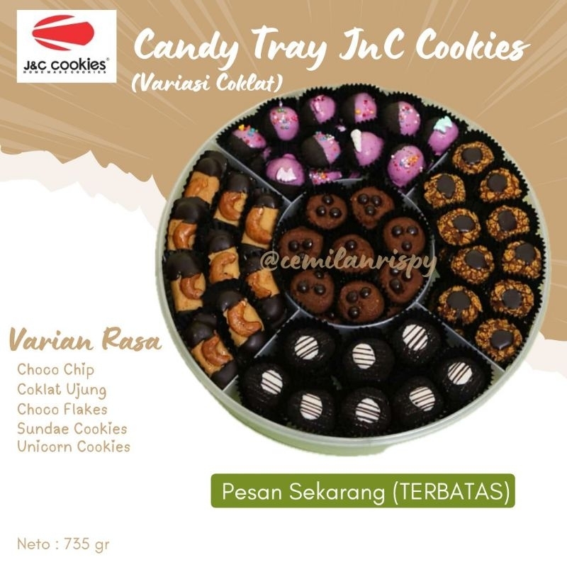 

CANDY TRAY J&C JNC COOKIES ( CHESEE & COKLAT) FREE GABLE BOX READY STOCK!