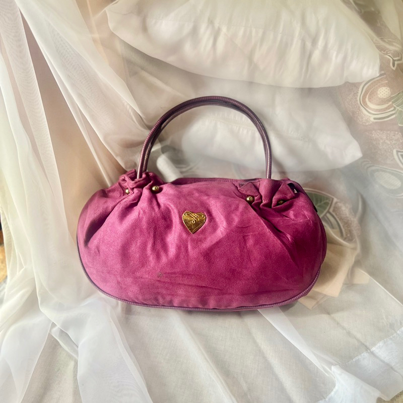 Preloved Hand bag Ala LOVECAT purple ungu