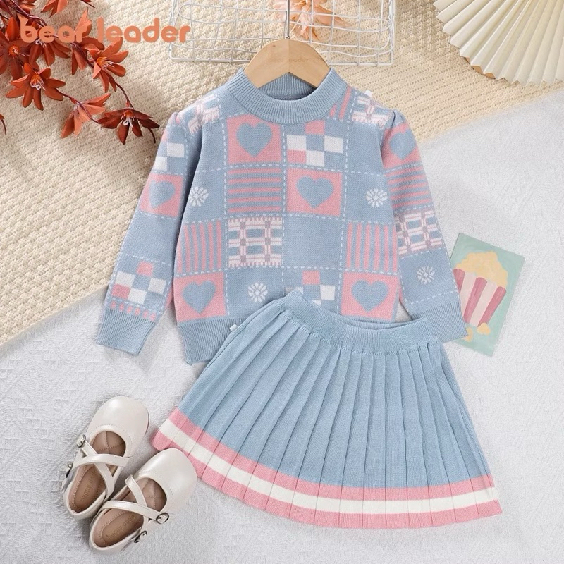 Tamina setelan baju anak perempuan korea  bahan rajut premium usia 1-5 tahun | Millea Sweater Oversi