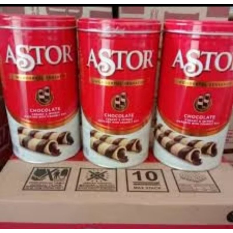 

astor wafer stik coklat 330gr kaleng