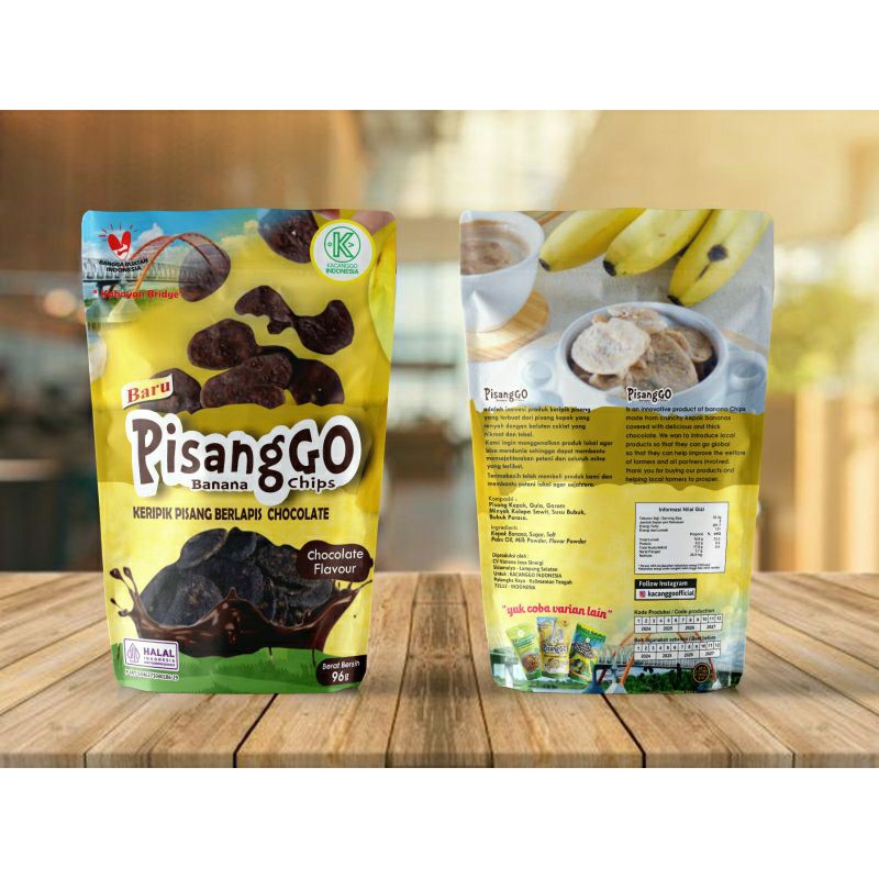 

SNACK CEMILAN KERIPIK PISANG VARIAN CHOCOLATE "PISANGGO CHOCOLATE" YANG ENAK DAN LEZAT, KERIPIK PISANG YANG ENAK DAN NIKMAT, LEZAT DAN GURIH, PRODUK LOKAL BERKUALITAS NASIONAL DAN INTERNASIONAL.