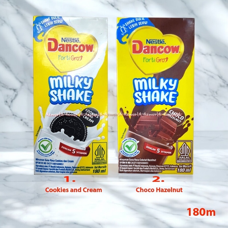 

Nestle Dancow Fortigro 180ml Milky Shake Cookies and Cream Choco Hazelnut Susu UHT Dancows Forti Gro Siap Minum Cair Grow Coklat Vanilla