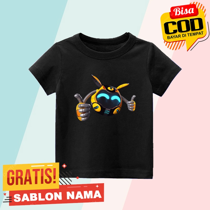 Baju Kaos Anak Ochobot Boboiboy Galxy Gentar / Kaos Anak Laki Laki & Perempuan Custom Nama Ochobot B