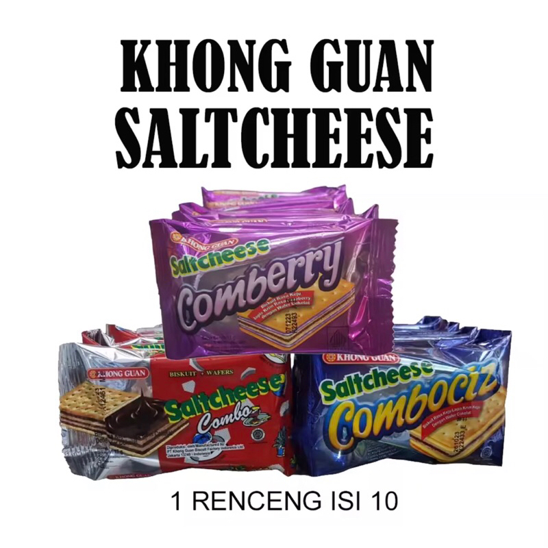 

Khong Guan Saltcheese Combo/Combociz/Comberry Renceng Renteng isi 10 pcs