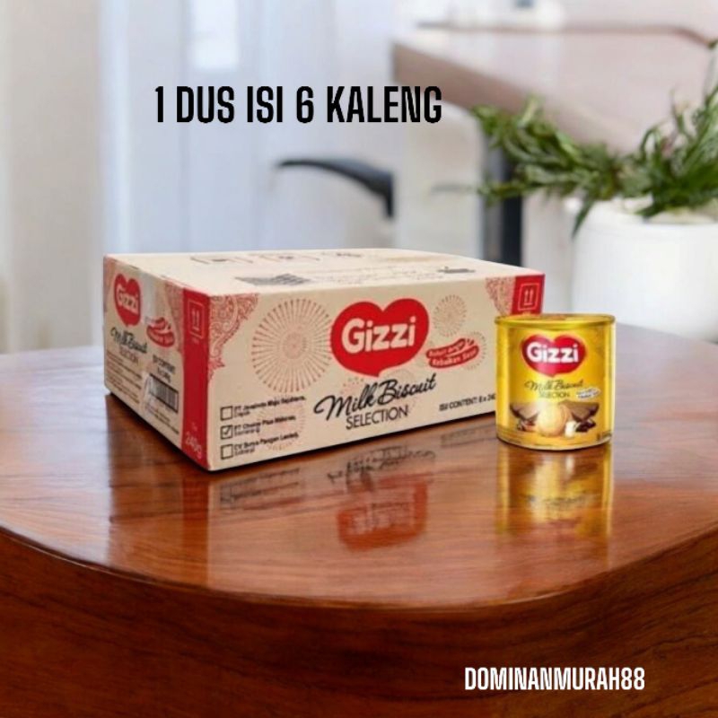 

GIZI WAFER KALENG SELECTION 240 GRAM 1 DUS ISI 6 KALENG / BISKUIT / KUE LEBARAN