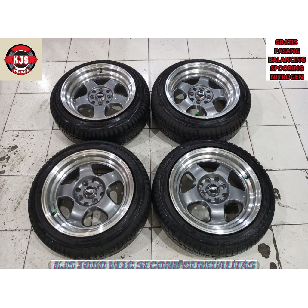 VELG RACING SECOND MODEL VARIASI RING 15 TYPE HSR BRISKET PCD 4X100-4X114,3 + BAN 185 55 R15 FORCEUM