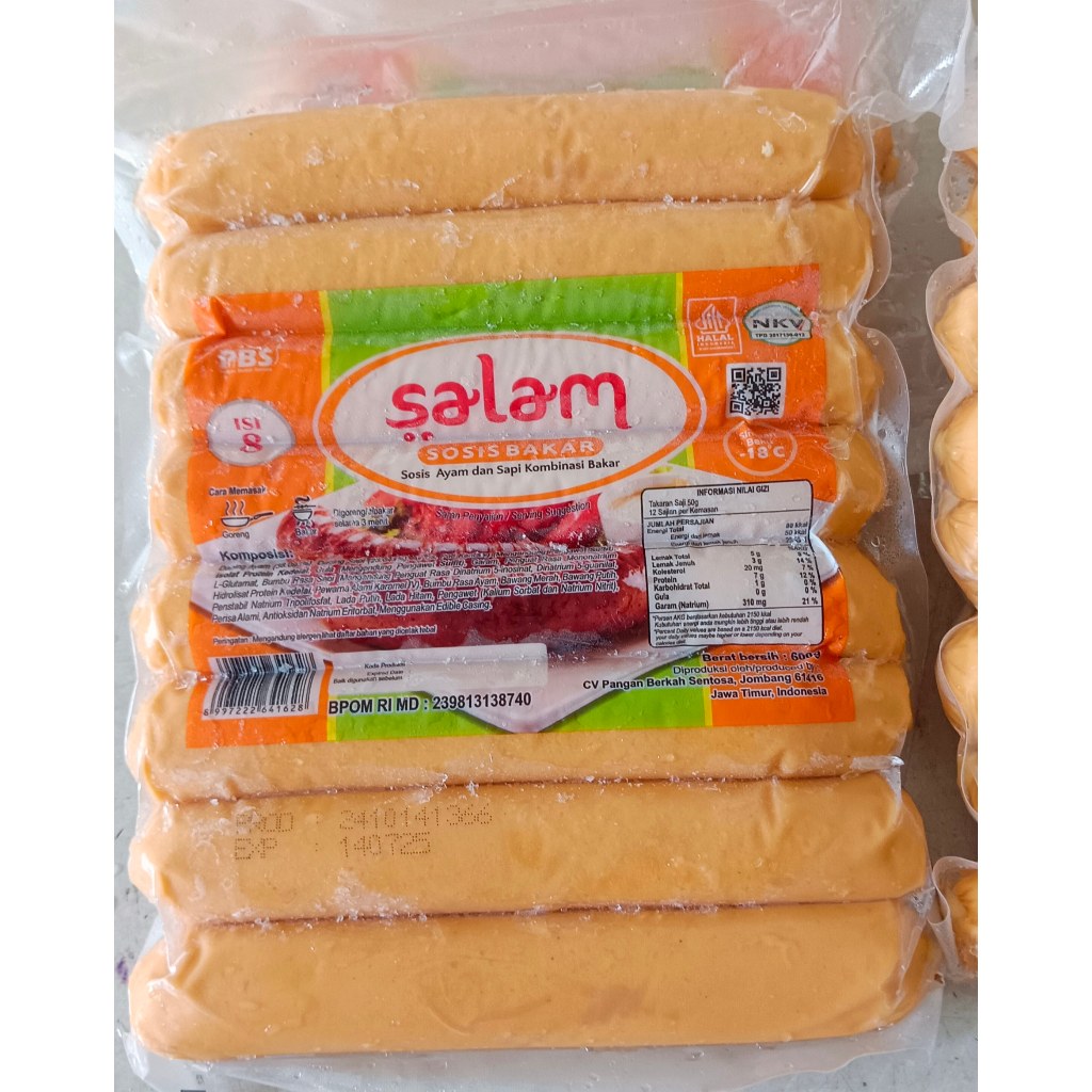 

Salam Sosis Bakar Jumbo isi 8 600gr