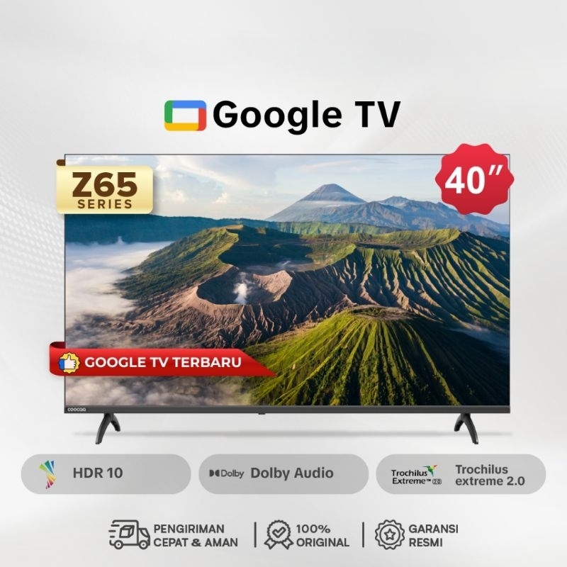 Led TV Coocaa 40 inch 40" 40Z65 Goggle TV Digital wifi yotube netflix coca koka
