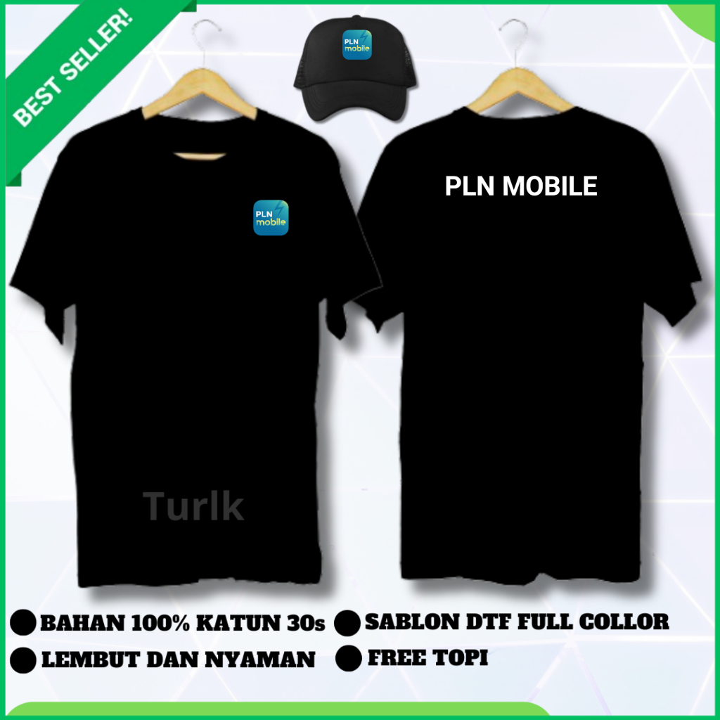 Kaos PLN Mobile Tshirt PLN Mobile Custom