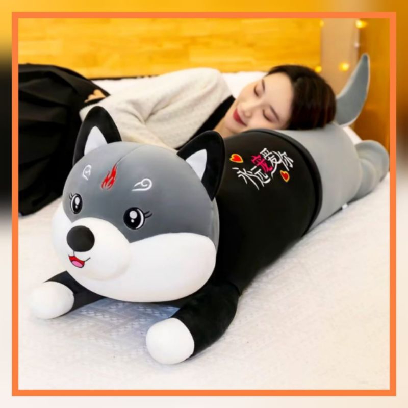 Boneka anjing | boneka dog | boneka guguk | guling anjing | Boneka Lying dog jumbo ukuran 90cm gemoy