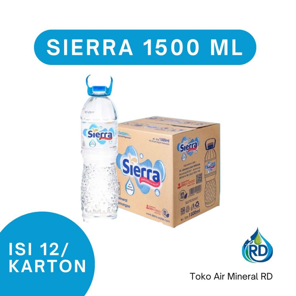 

Air Minum Mineral Botol Sierra 1500 ML 1 Dus Isi 12