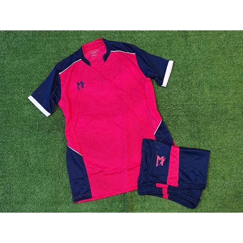 MUZAKAR Baju Futsal Setelan Stelan Jersey Bola Pink Fanta ,  Bisa Sablon