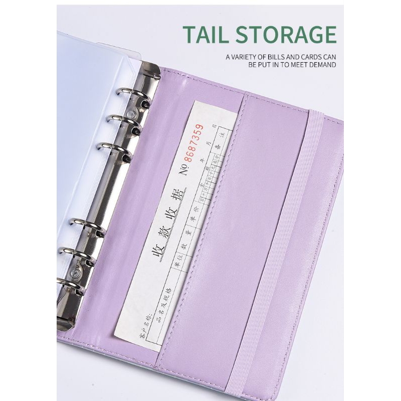 Lumaatelier54 Binder Kulit Motif Puzzle A6 6 Lubang Binder Catatan Keuangan Binder Tabungan Binder