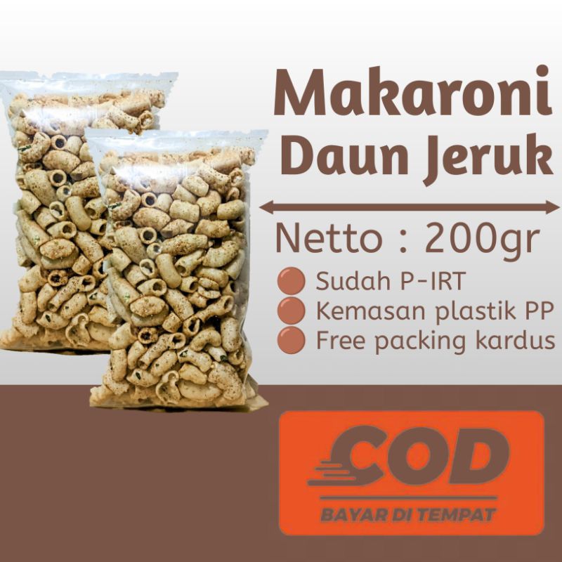 

Makaroni Asin/Pedas Daun Jeruk Kemasan Ekonomis 200gr.