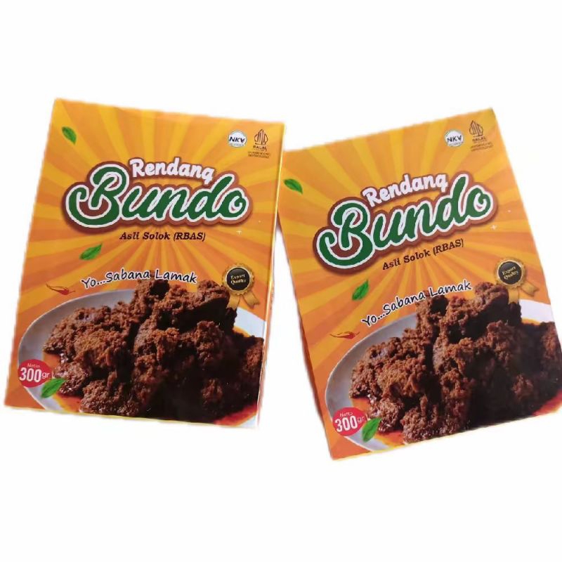 

2 Kotak Rendang Daging Bundo Solok export quality Food