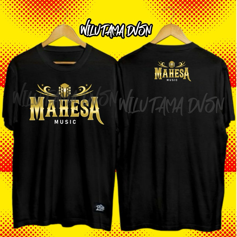 Kaos Mahesa Music Gold free stiker-Jandhut dangdut koplo ageng music soraya alrosta mahesa music sim
