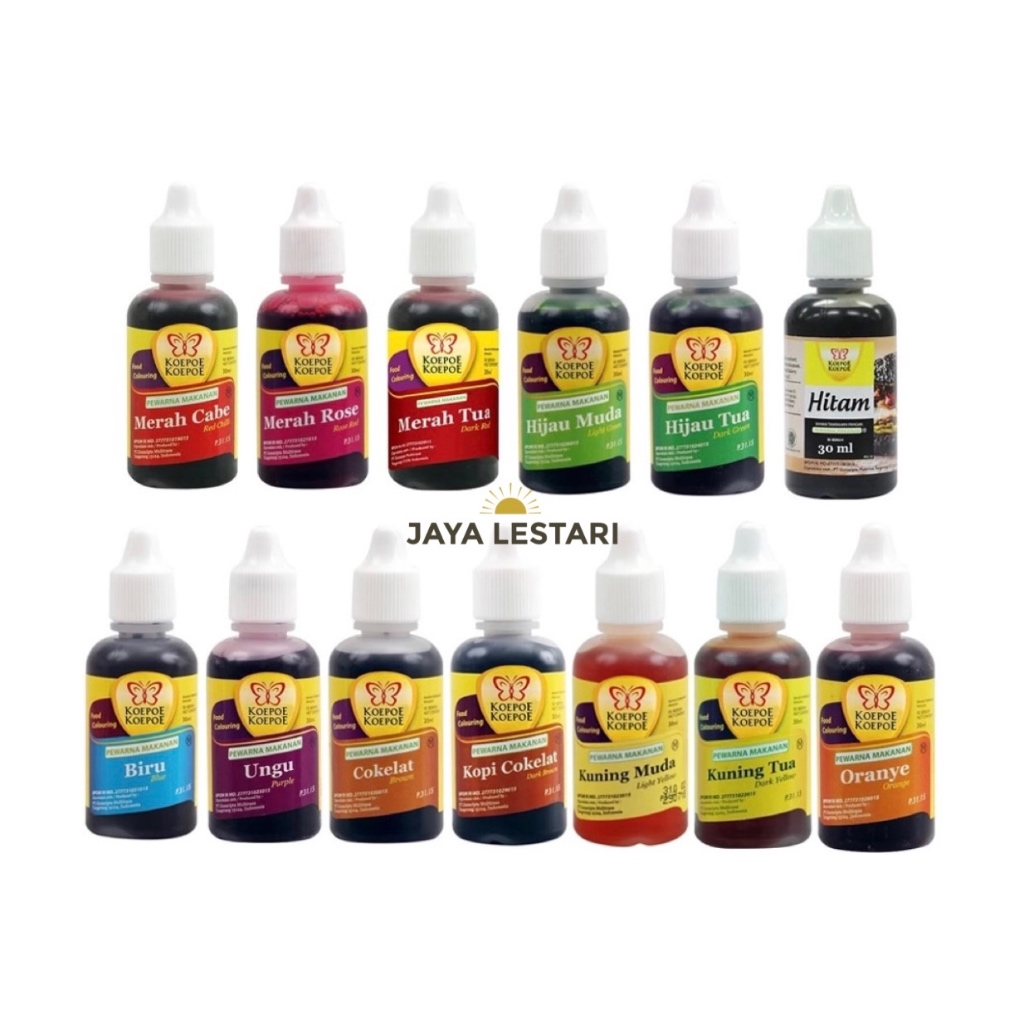 

Koepoe Pewarna Pangan Makanan (30ml) (14 Varian)