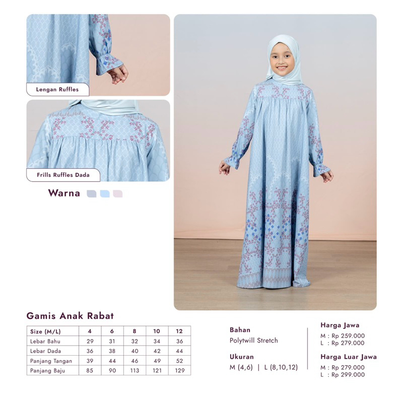 Gamis Anak Rabat Elzatta Sarimbit Couple Family