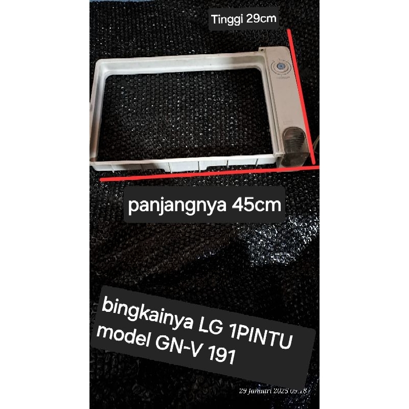 Bingkainya bekas kulkas LG 1PINTU model GN-V 191