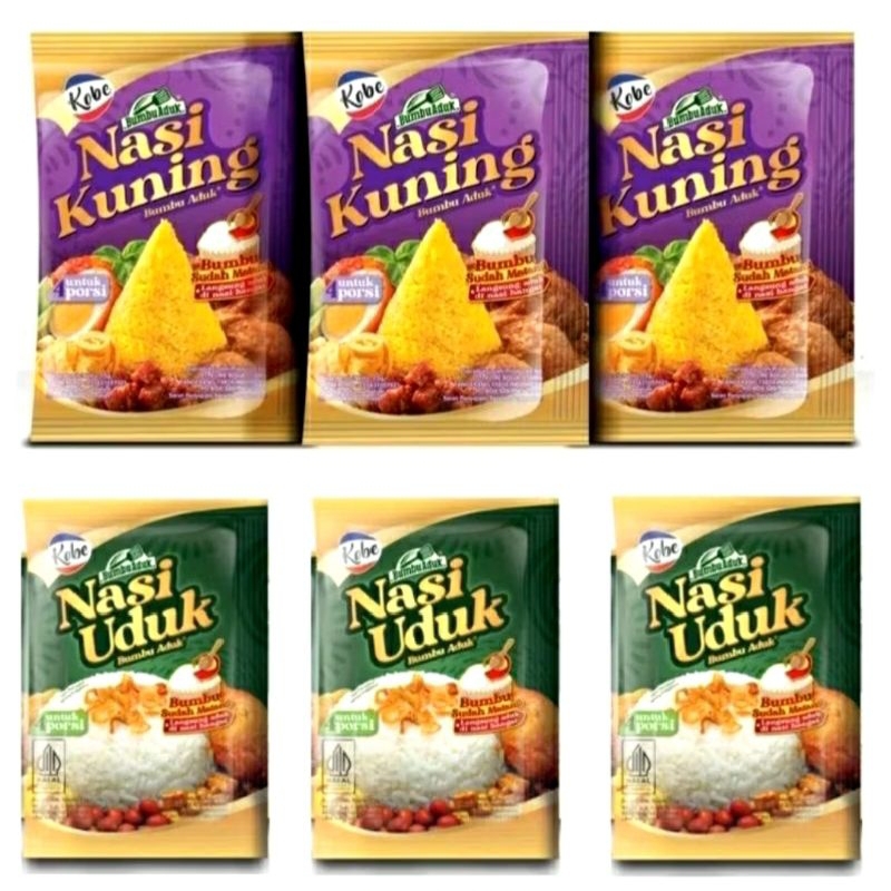 

KOBE BUMBU ADUK NASI KUNING, NASI UDUK RENCENG 10x15GR