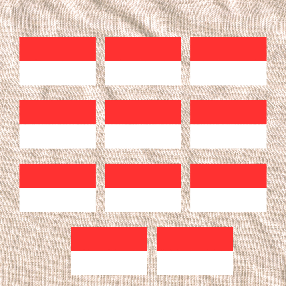 

Premium Sticker Pipi Bendera 100 Pcs / Sticker Merah Putih / Sticker Bendera Tempel Pipi / Anak Dewasa