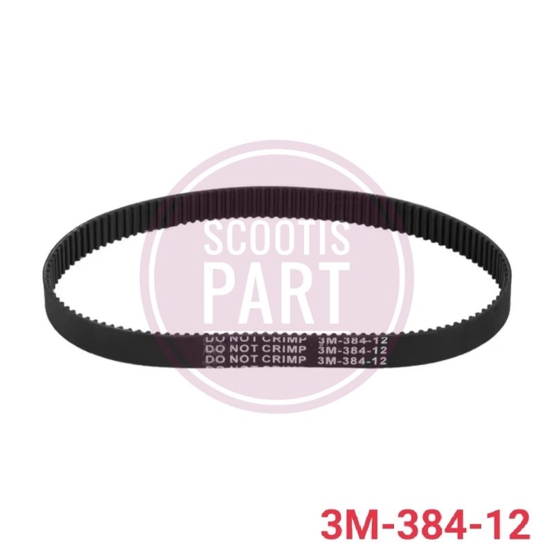 V Belt HTD 3M-384-12 / 3M-384 Skuter Listrik Mr. Jackie Selis E-Scooter Drive Belt VBelt