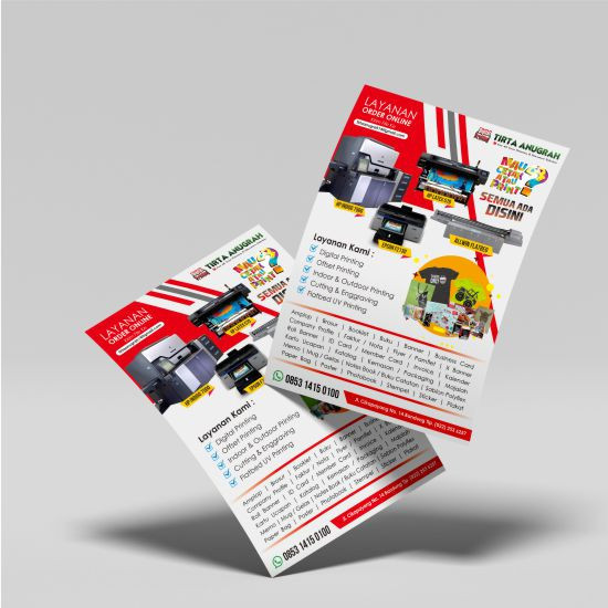 

Paket Cetak Brosur / Leaflet Ukuran A4 - paket isi 100 Lembar